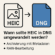 Wann sollte HEIC in DNG umgewandelt werden
